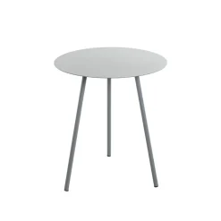 Table d'appoint ronde métal gris