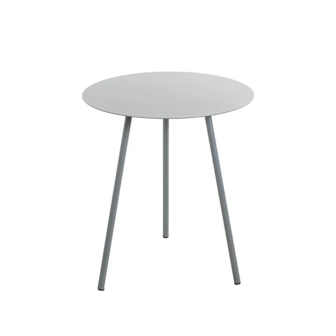 Table d'appoint ronde métal gris