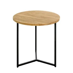 Table d'appoint ronde plateau chène