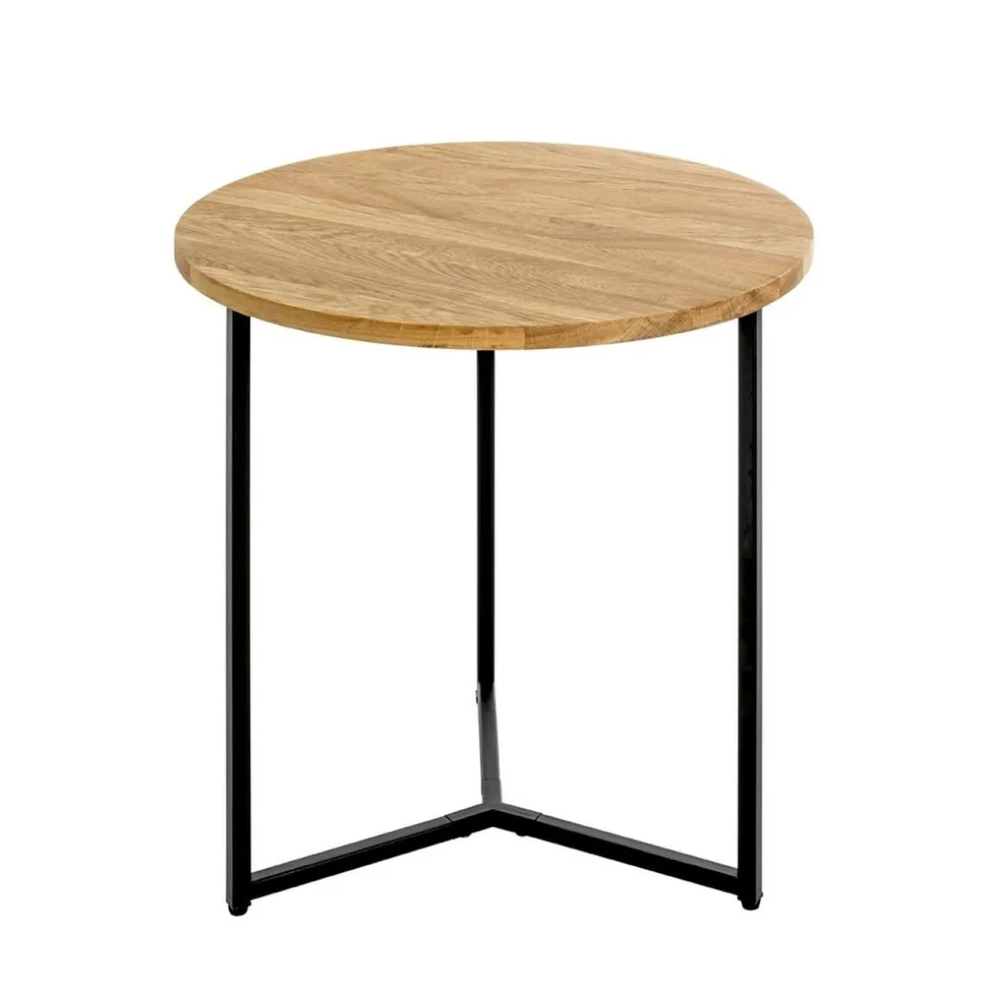 Table d'appoint ronde plateau chène