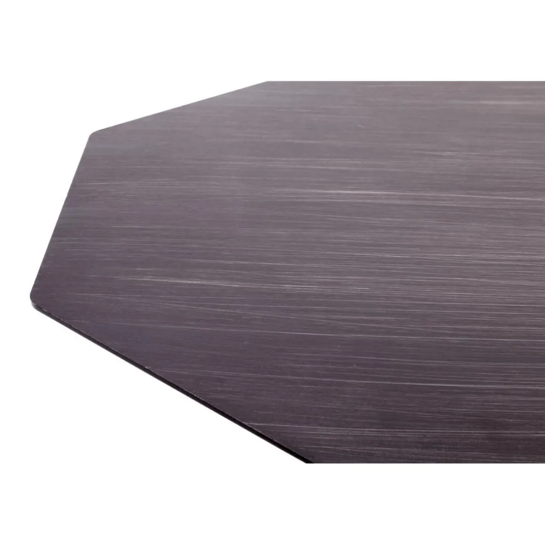 Table d'appoint structure en Acier laqué avec plateau en Métal massif laqué Noir grisonnant