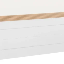 Table de bar haute 'NIKI' bois et métal blanc