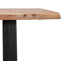 Table de bar haute 'RAFA' en bois massif et métal noir