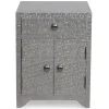 Table de chevet 1 tiroir Argent HERMAN
