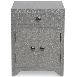 Table de chevet 1 tiroir Argent HERMAN