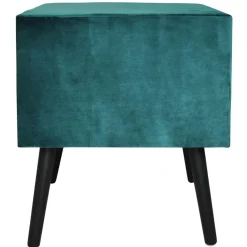 Table de chevet 2 tiroirs Bardo Velours Vert