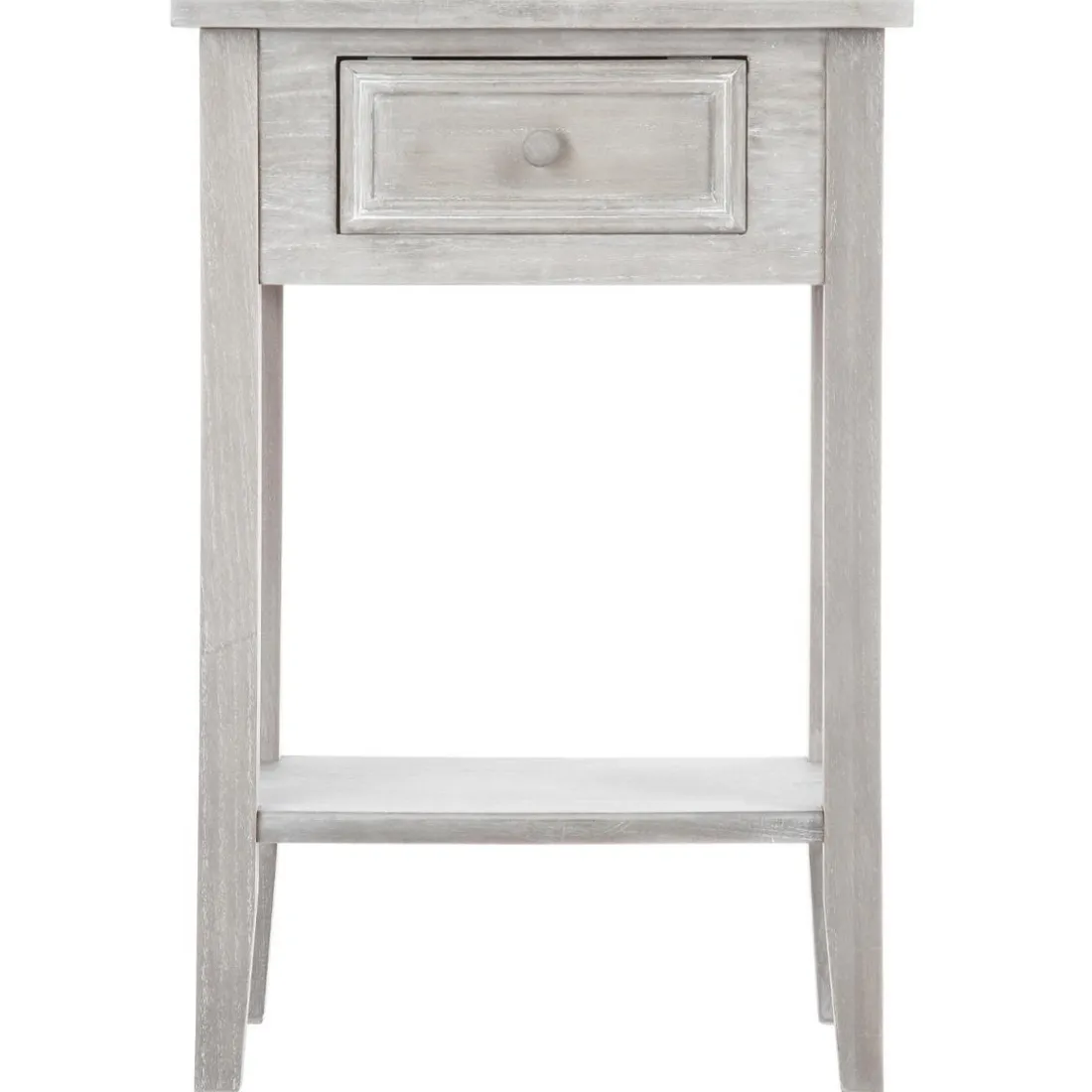 Table de chevet bois naturel blanc