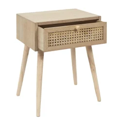 Table de Chevet CANNAGE 1 Tiroir Bois