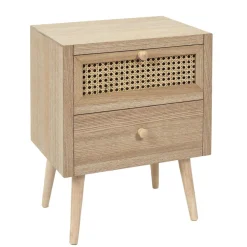 Table de Chevet CANNAGE 2 Tiroirs Bois