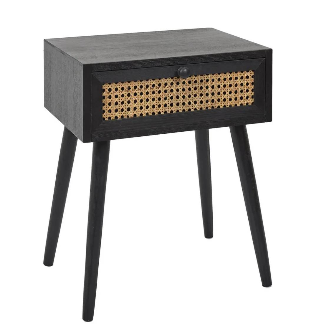 Table de Chevet CANNAGE 1 Tiroir Noir