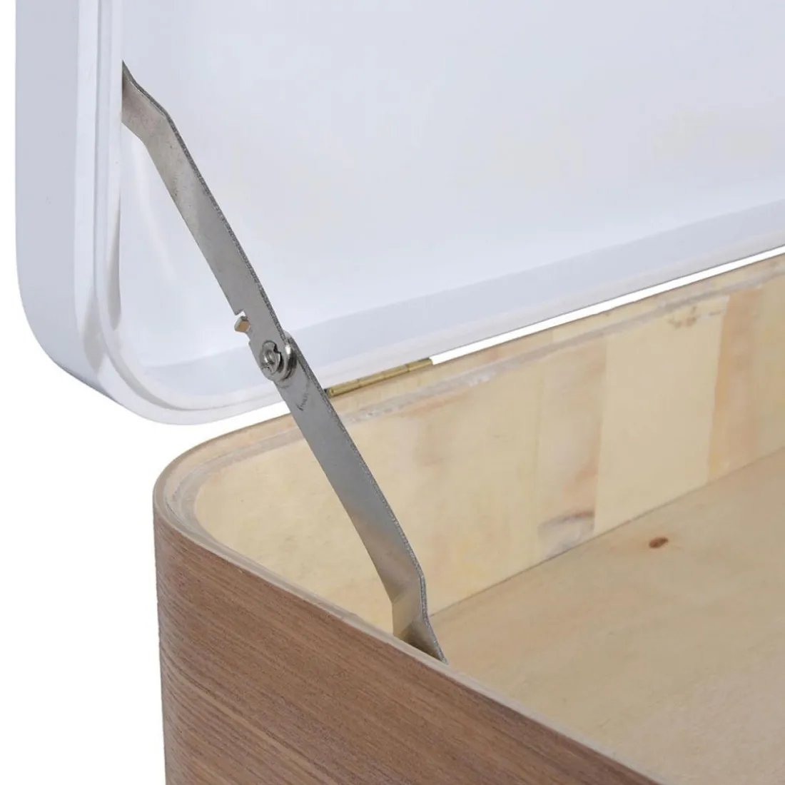 Table de Chevet Coffre Beige et Blanche SVOLDER