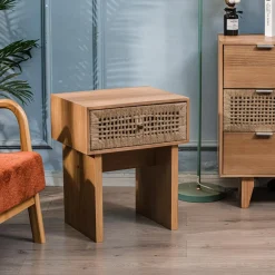 Table de Chevet Nuit Appoint Scandinave en Bois