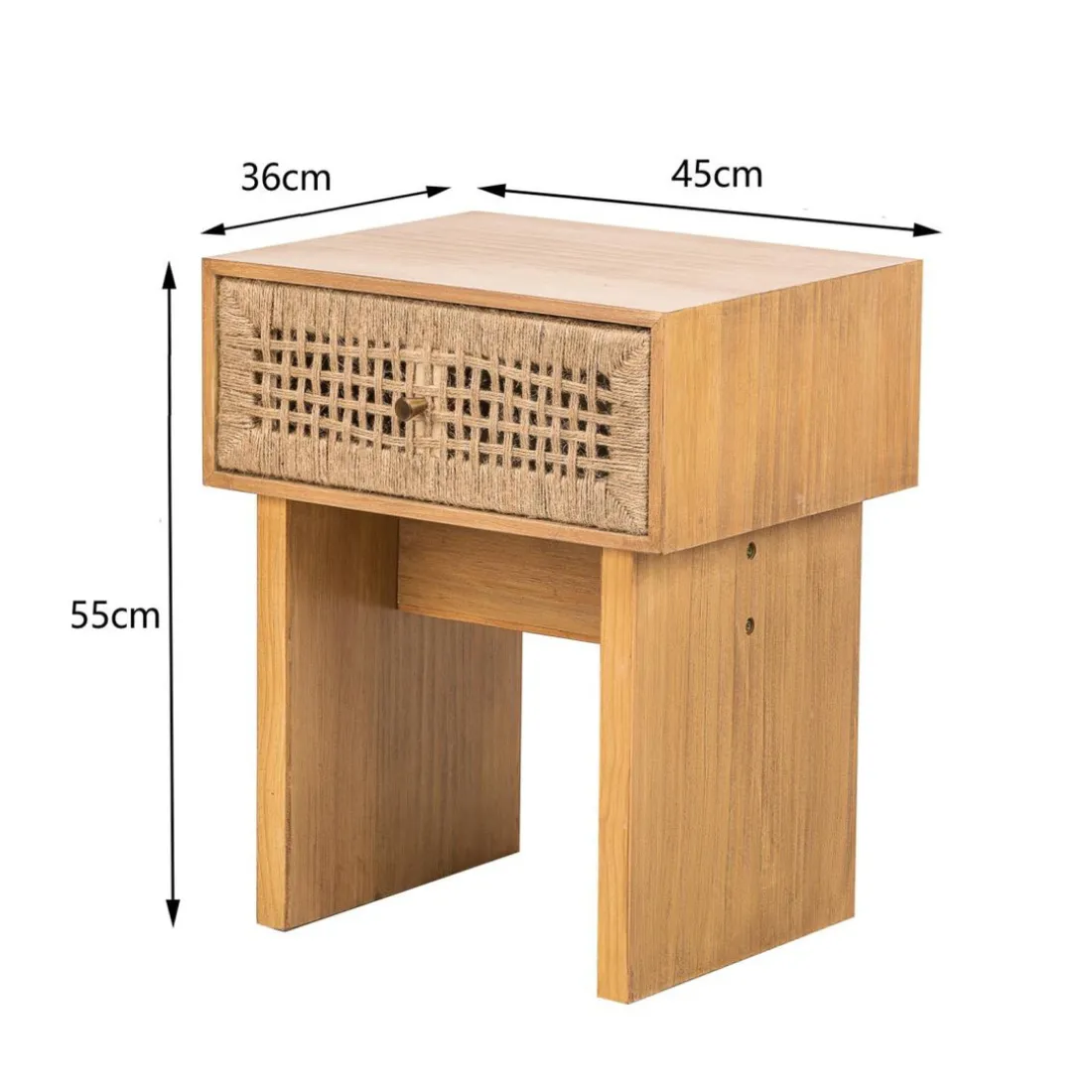Table de Chevet Nuit Appoint Scandinave en Bois