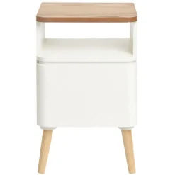 Table de Chevet Scandinave Bois Blanc ACHUMAWI