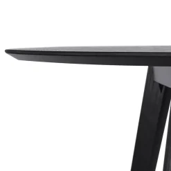 Table de cuisine ronde 'AMY' noire