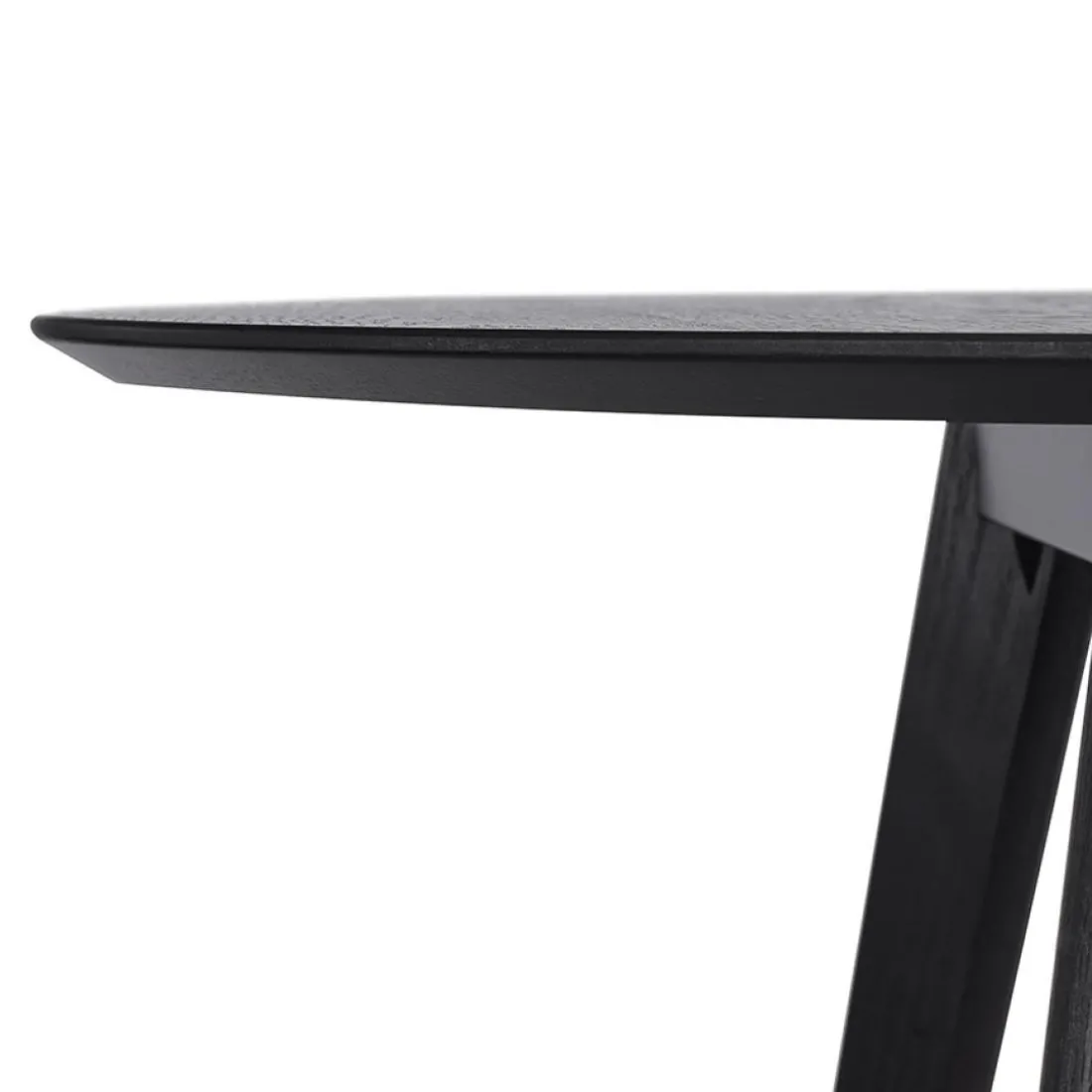 Table de cuisine ronde 'AMY' noire