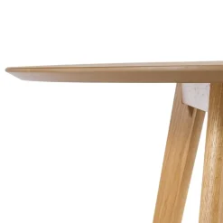 Table de cuisine ronde 'AMY' en bois finition naturelle