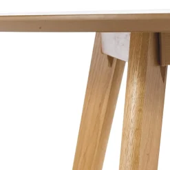 Table de cuisine ronde 'MIDY' finition naturelle style scandinave