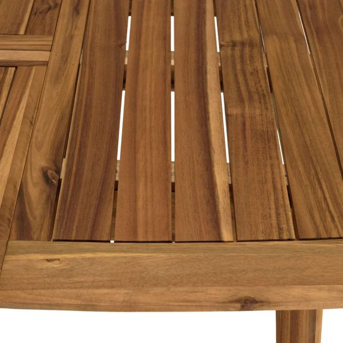 Table de jardin en acacia huilé extensible