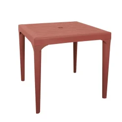 Table De Jardin Rouge orangé / Brun Rosé Effet Bois Spirit Garden IRIS