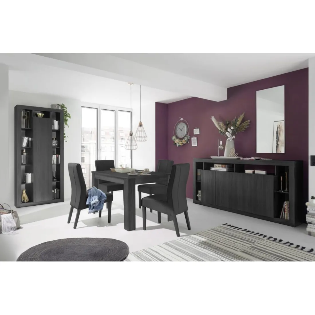 Table de repas chene noir