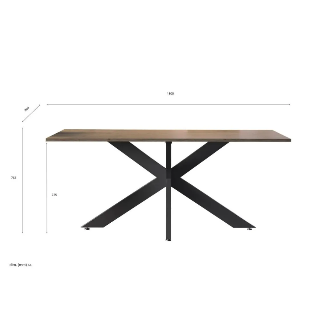 Table de repas SPIDER pieds métal Panneaux de particules de première qualité