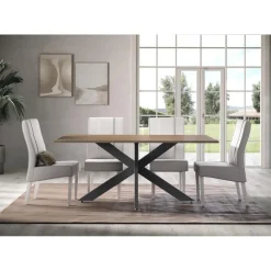 Table de repas SPIDER pieds métal Panneaux de particules de première qualité