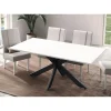 Table de repas SPIDER pieds métal Panneaux de particules de première qualité blanc