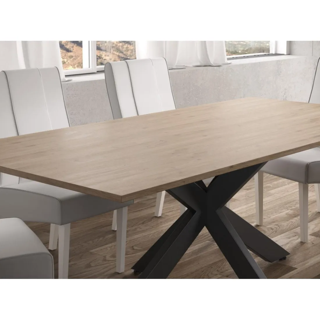 Table de repas SPIDER pieds métal