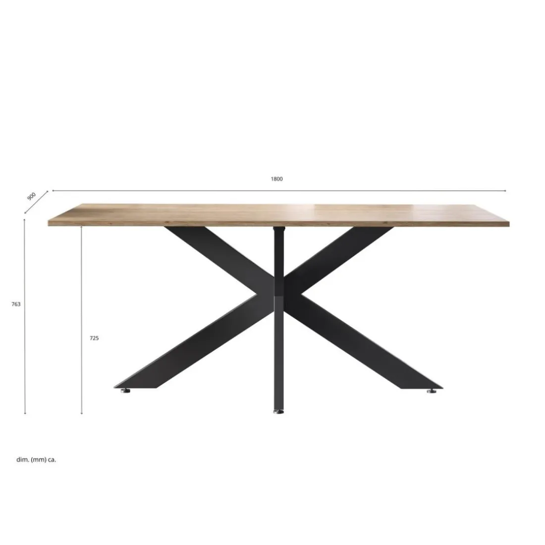 Table de repas SPIDER pieds métal