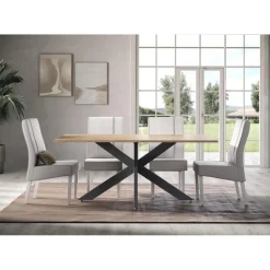 Table de repas SPIDER pieds métal