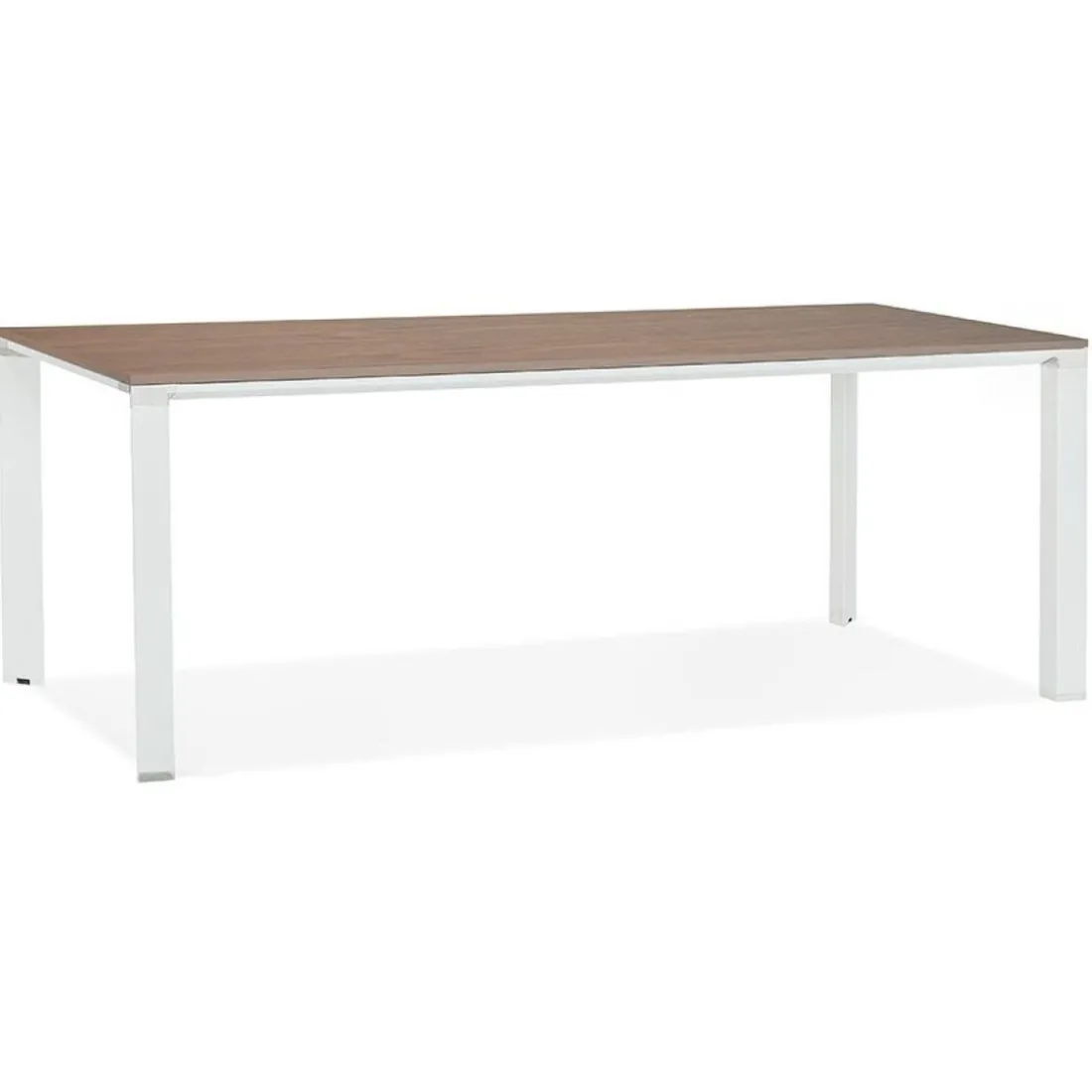 Table de réunion / à manger design 'XLINE' 200 en bois finition Noyer et structure blanche