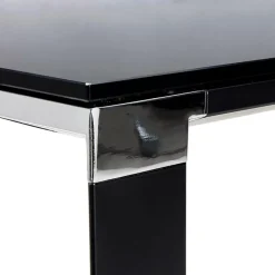Table de réunion ou à manger design 'XLINE' en verre noir