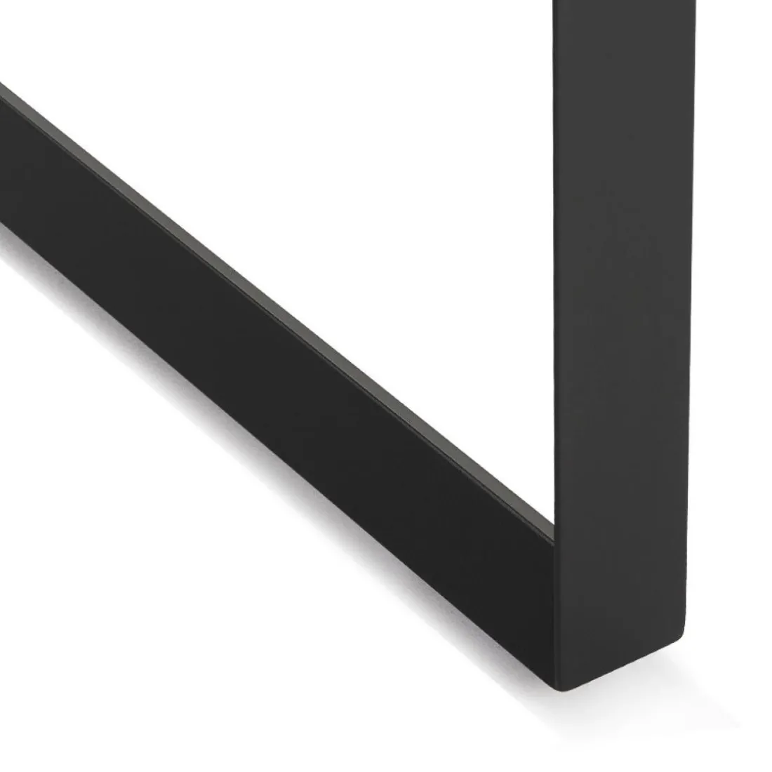 Table de réunion ou bureau bench 'BAKUS SQUARE' en bois finition Noyer et métal noir
