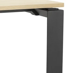 Table de réunion ou bureau bench 'BAKUS SQUARE' en bois naturelle et métal noir