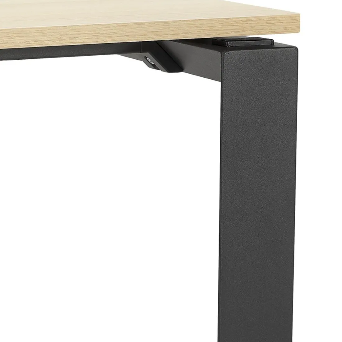 Table de réunion ou bureau bench 'BAKUS SQUARE' en bois naturelle et métal noir