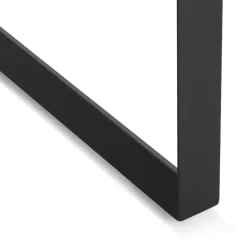 Table de réunion ou bureau bench 'BAKUS SQUARE' en bois naturelle et métal noir