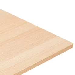 Table de réunion ou bureau bench 'AMADEUS SQUARE' en bois finition naturelle et métal noir