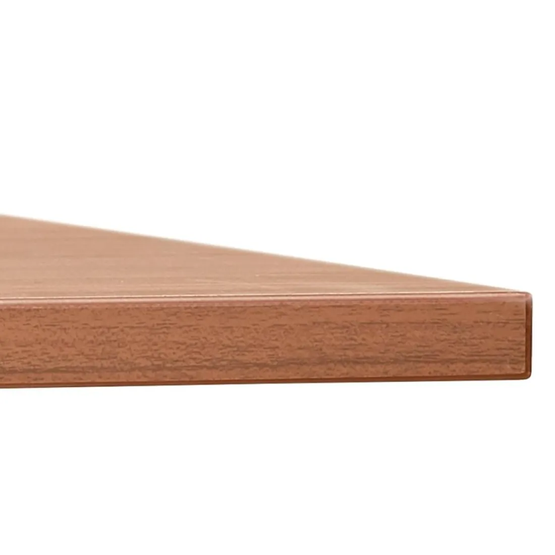 Table de réunion ou bureau bench 'AMADEUS SQUARE' en bois finition Noyer et métal blanc