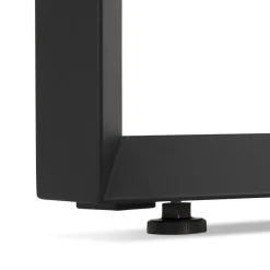 Table de réunion ou bureau bench en bois finition Noyer et métal noir