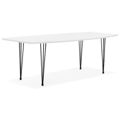 Table de salle à manger Blanche design STRIK Style industriel