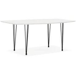 Table de salle à manger Blanche design STRIK Style industriel