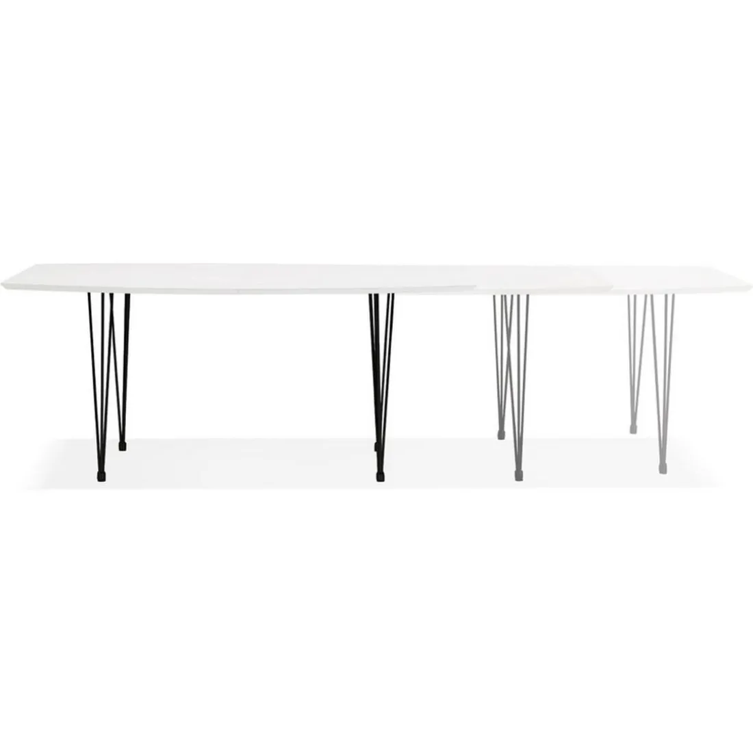 Table de salle à manger Blanche design STRIK Style industriel