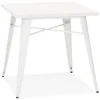 Table De Salle à Manger Blanche Design COLOC Style Industriel