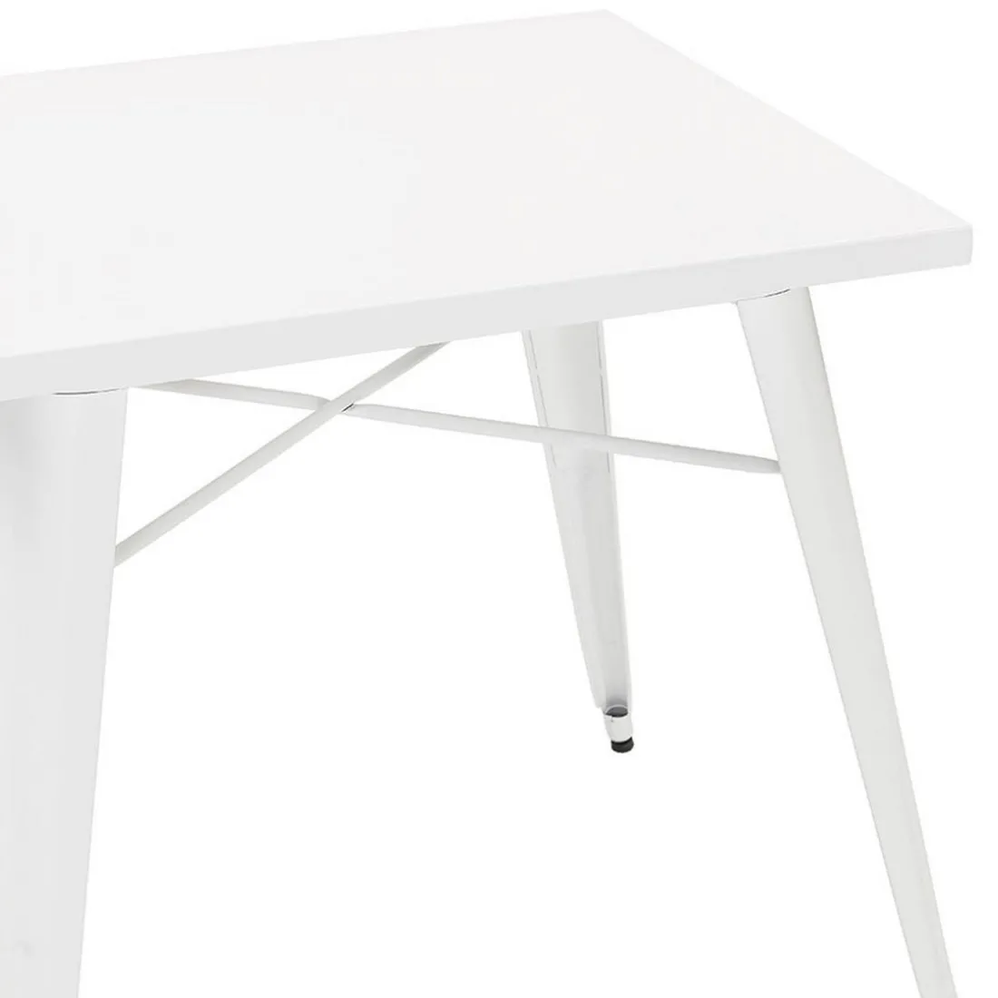 Table De Salle à Manger Blanche Design COLOC Style Industriel