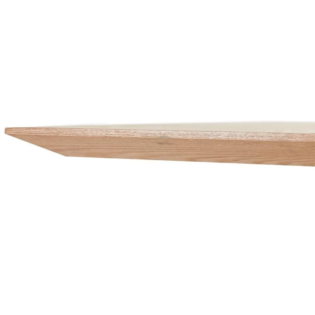 Table de salle à manger carrée 'ANITA' en bois finition naturelle et métal noir