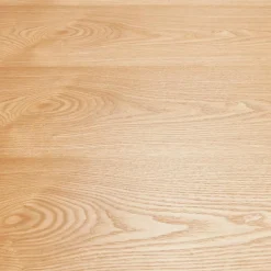 Table de salle à manger carrée 'ANITA' en bois finition naturelle et métal noir