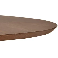 Table de salle à manger ronde 'LULU' en bois finition Noyer et métal noir