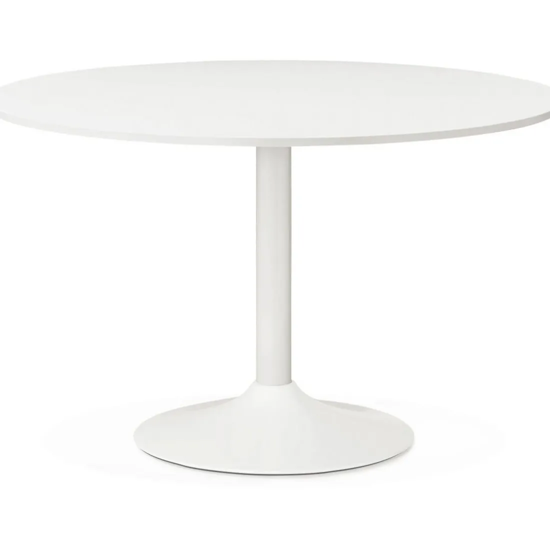 Table en bois ronde blanche EMMA