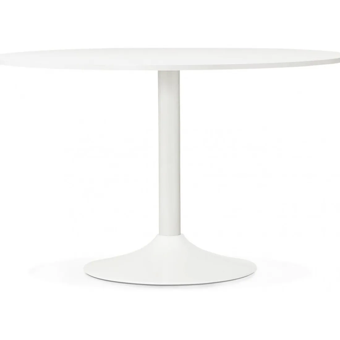 Table en bois ronde blanche EMMA